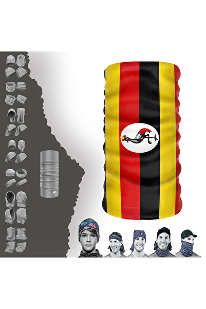 e-Taktik قناع الوجه متعدد الوظائف بعلم أوغندا بالأشعة فوق البنفسجية Buff Baf Headband Bandana Do Rag Hairband