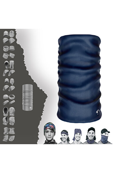 e-Taktik Lacivert Kask Içi Maske Dikişsiz Tüp Boyunluk Bandana Saç Bandı Toka...