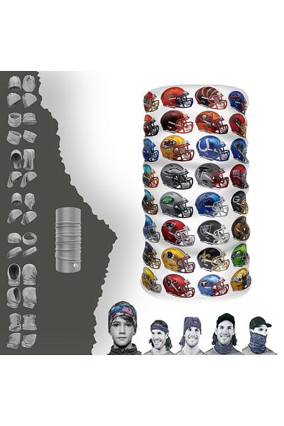 e-Taktik American Football Buff Seamless Tube Neck Collar Bandana Balaklava