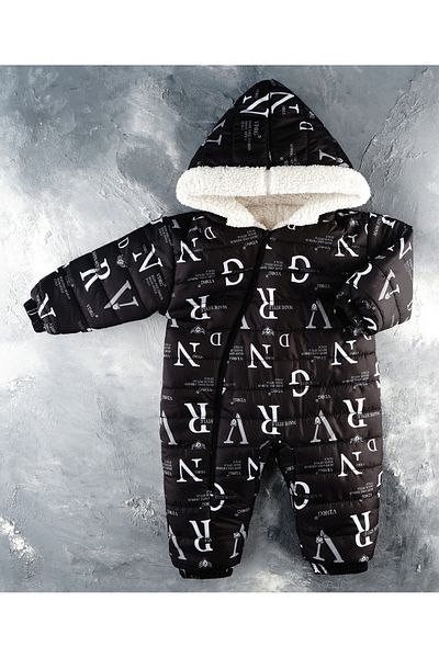 DUBLİNO KİDS New Printed Hooded Men's Welsoft Cosmonaut Jumpsuit