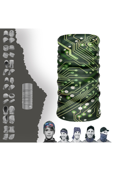 e-Taktik Безшовний шарф-труба з геометричним малюнком Buff Baf Бандана для волосся