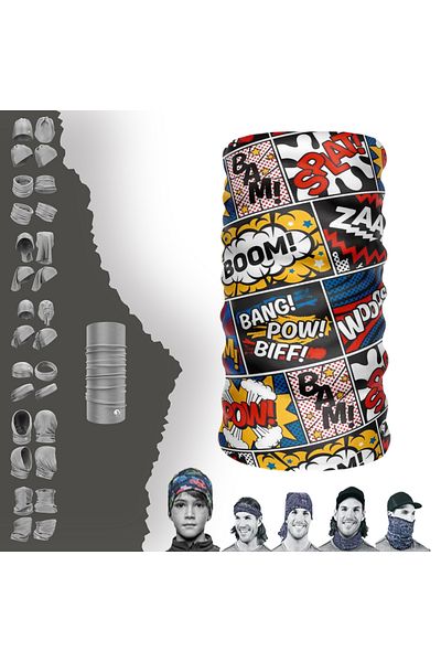 e-Taktik Mixed Pattern Seamless Tube Neck Collar Bandana Buff Baf Hair Band