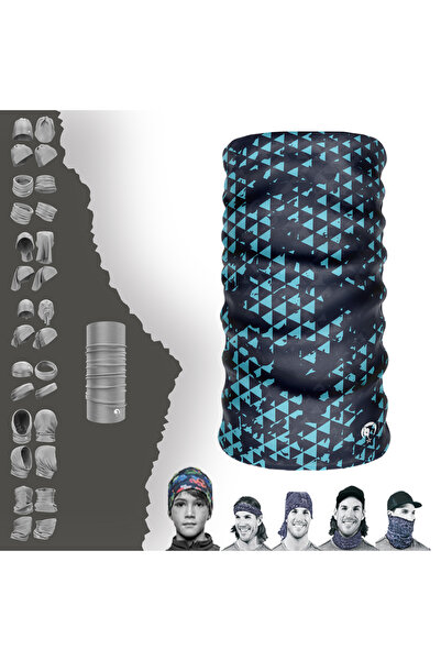 e-Taktik Цифровий дизайн Blue Extreme Seamless Спортивний синій шарф-бандана ...