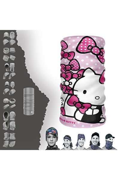 e-Taktik Hello Kitty Buff Baf Dikişsiz Tüp Boyunluk Bandana