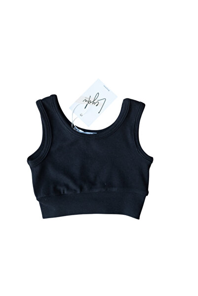 Leydukids Kız çocuk siyah crop