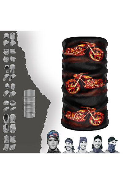 DeBuff Collar Ghost Rider Buff Baf Безшовний трубчастий комір-бандана