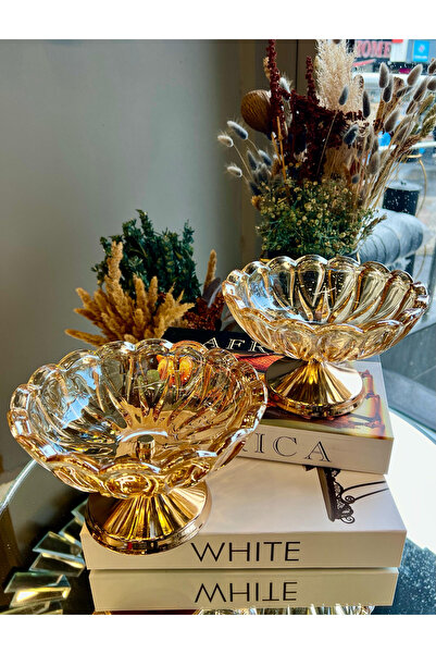 EVRA 20 Cm Ayaklı Cam Sunumluk Şekerlik 1 Adet