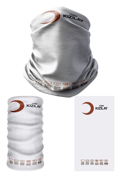 e-Taktik Turkish Red Moon Seamless Tube Neck Collar Buff Baf Mask Beanie Hair Band