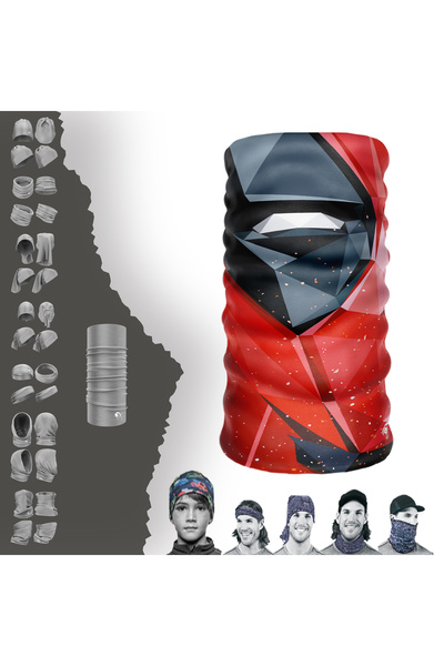 e-Taktik طوق رقبة أنبوبي بدون خياطة بنمط وجه ديدبول باندانا باف باف