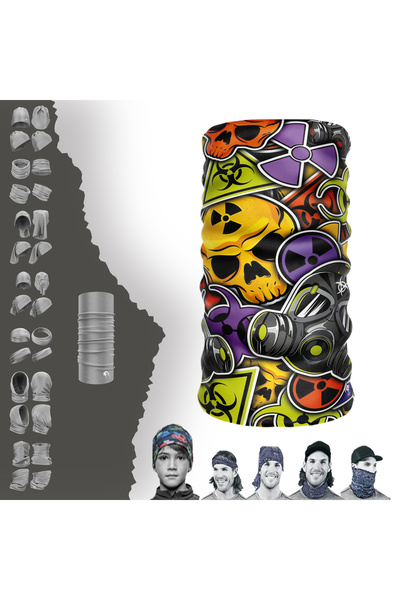 e-Taktik Безшовний трубчастий комір-бандана з мотивом «Сухий череп»