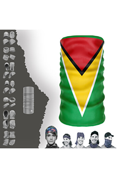 e-Taktik Багатофункціональний прапор Гайани УФ-маска для обличчя Баф Баф-пов'...