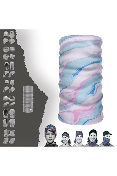 e-Taktik المدقع الوردي الرخامي الفن منقوشة طوق الرقبة باندانا بوف بافوس