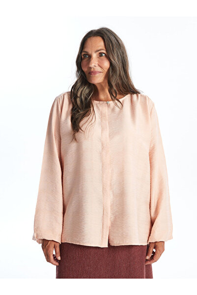 LC Waikiki Γυναικεία μπλούζα Lcw Grace Pink Crew Neck