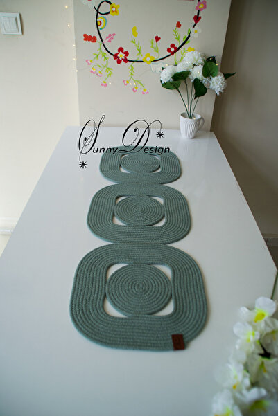 MY SUNNY DESİGN jüt hasır runner kare runner amerikan servisi dekor sunum