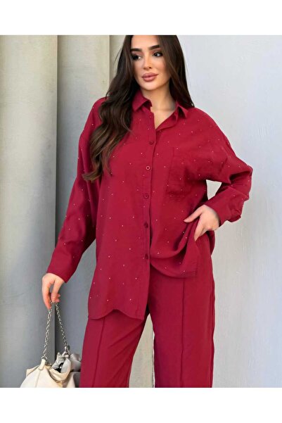 olalapasha مجموعة جديدة من السراويل ذات الخصر المطاطي اللامع ومفصلة بالحجر من...