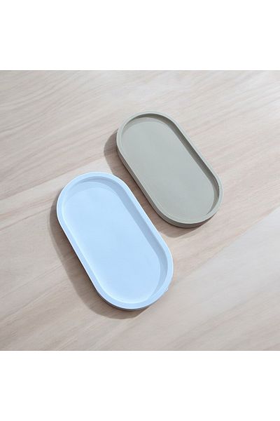Aydinçhome Ayd- 2-Piece Decorative Tray Presentation & Jewelry Plate Pinterest Model 100% Natural Stone Powder