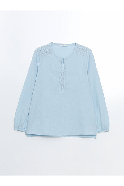 LC Waikiki Loose Collar Embroidered Women's Blouse