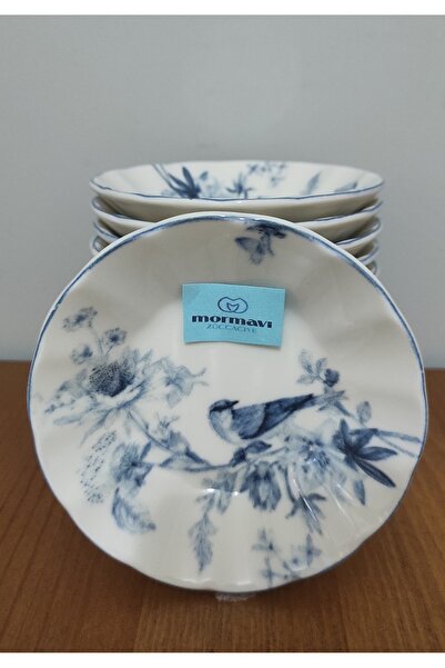 Güral جورال بورسلين بيرد 12 قطعة طبق شاي 11 سم