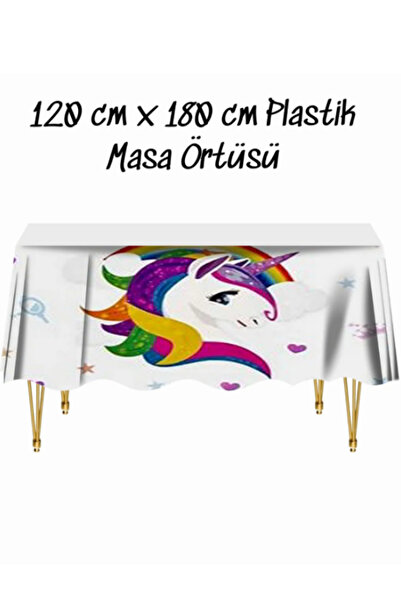 TEKİNOW Ünicorn Masa Örtüsü Doğum Günü Partisi Masa Örtüsü Ünicorn 120x180cm
