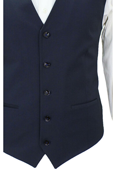 MENTOR REGALO Чоловічий жилет з V-подібним коміром, колір нафти 50695