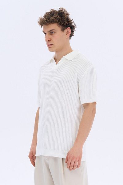 İLKCET MODA V-Neck Oversize Men's Knitwear Tshirt