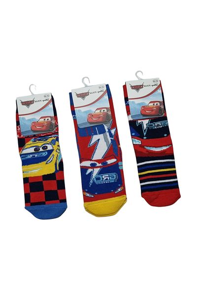 Disney Pixar Cars Boys and Baby Cars Licensed 3-Piece Socks. (3 Pieces Price)