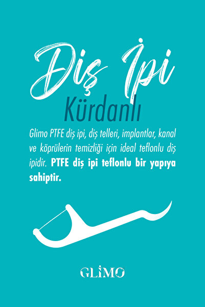 Glimo Kürdanlı Diş Ipi | Derinlemesine Diş Arası Temizlik, Plak & Tartar Karşıtı | Diş Eti Dostu