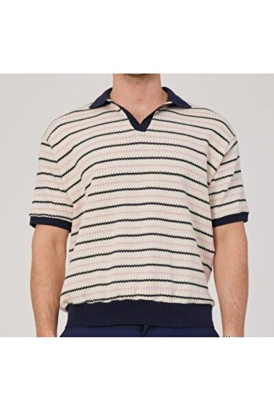 abenim Beli Lastikli Triko Kumaş Siyah Çizgili Tshirt