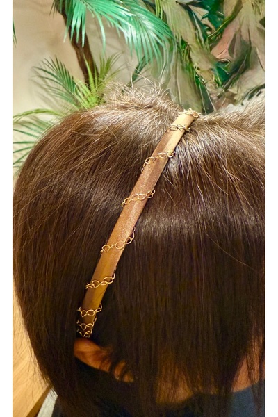 HUby design Crown Hair Band with Chain