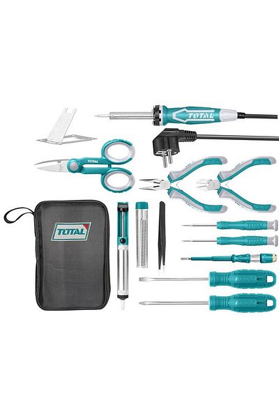 TOTAL Total Tkttsk0132 13pcs/set Electronic Tool Kit Canvas Bag