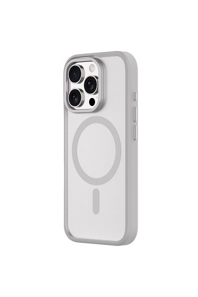 QDOS Hybrid Soft Snap Iphone 16 Promax Case-natural Titanium–magsafe, Metal Buttons, 3m Drop Protection