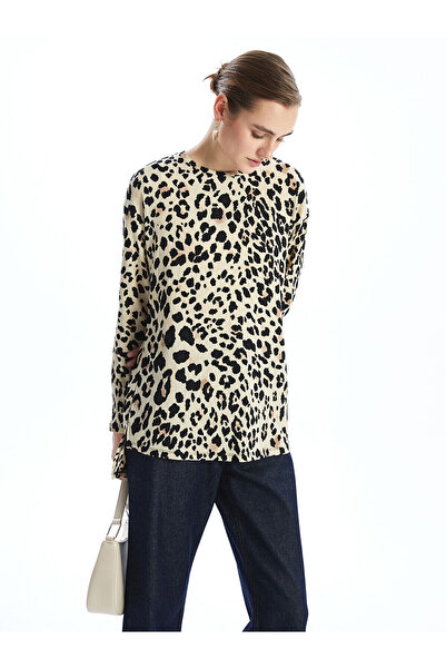 LC Waikiki Özmarka New Season Crew Neck Patterned Women's Blouse