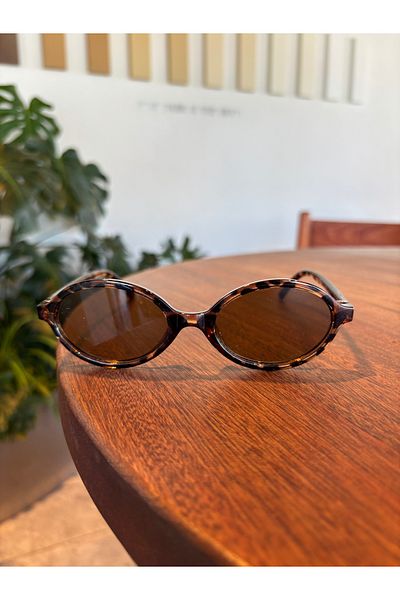 funeyes Miux Brown Color Frame Trend Oval Sunglasses