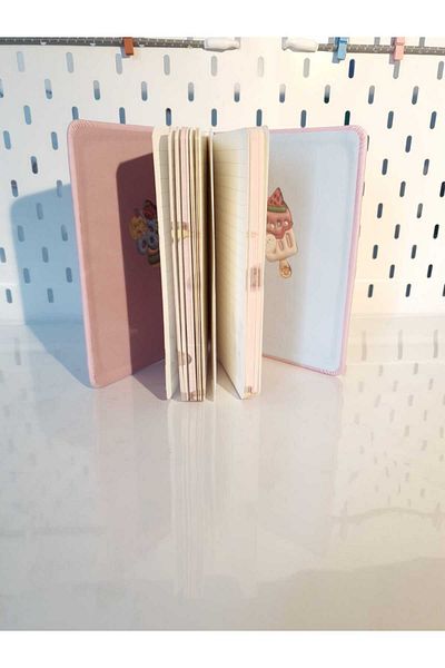 Mikro Fluffy Embossed Memory - Daily-Gift Notebook Icecream Ice Cream
