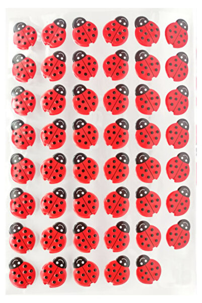 UĞURDAN Uğur Böceği 3D Kabartmalı Sticker Çıkartma Etiket