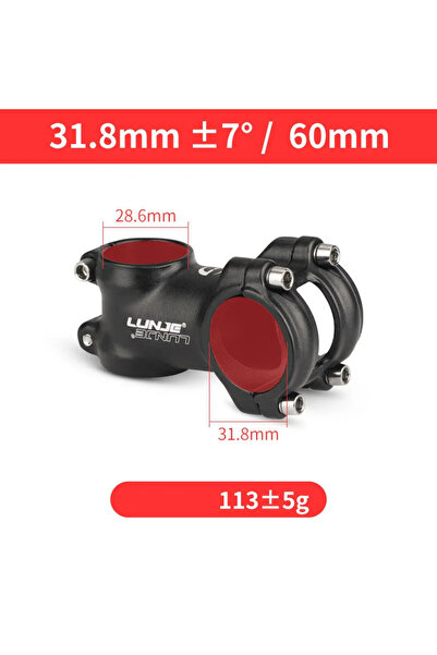Choice جذع دراجة خفيف الوزن للغاية 7Degree-31.8x60mm جذع دراجة طريق MTB 25.4/...