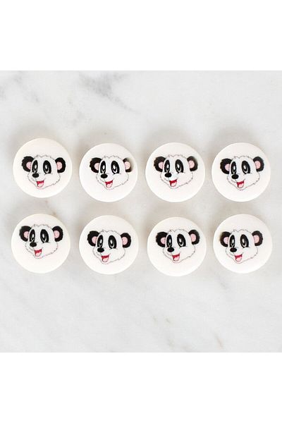 BY NEVSER Loren Crafts 8-Piece Panda Button - 1050