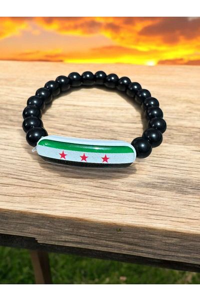 Herşey Nota Syria Symbol Beaded Syria Flag Bracelet