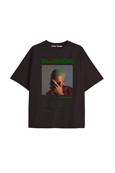 Kalic Studio Tricou unisex bărbați femei Blond Frank Ocean negru