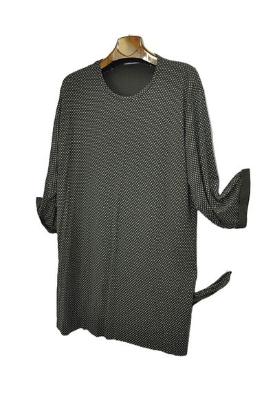 elma abone Plus Size Polka Dot Capri Sleeve Tunic
