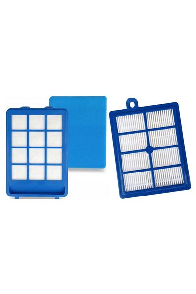 Supurgeavm P H I L I P S Compatible 9919/07 Marathon Ultimate Front and Rear Hepa Filter Set