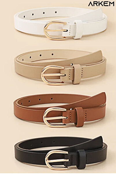 Arkem Kemer Best Serisi 4 lü Set Kemer 2,5 Cm Kadın Kemer