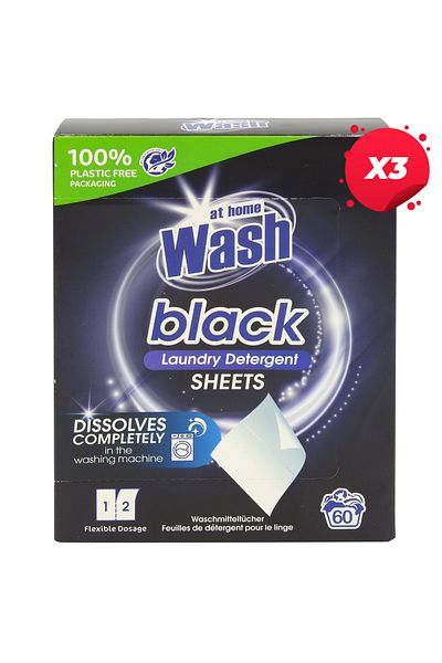 At Home X3 - AT HOME LAUNDRY DETERGENT SHEETS 60PCS BLACK