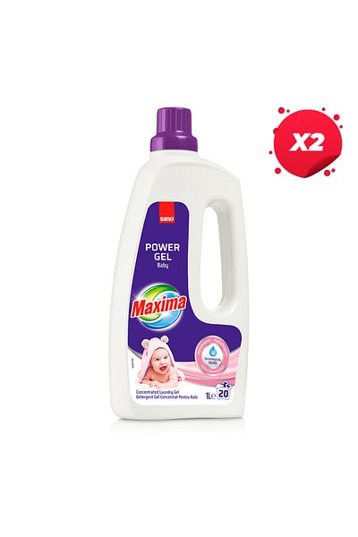 Sano X2 - SANO MAXIMA DETERGENT GEL 1L CONCENTRATE SENSITIVE BABY 20 WASHES