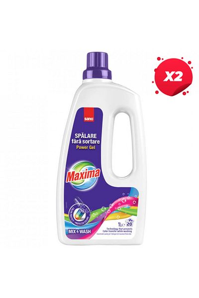 Sano X2 - SANO MAXIMA DETERGENT GEL 1L MIX WASH 20 WASHES