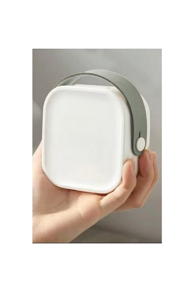 Peraye House by House White Mini Makeup Bag - with Mirror Inside