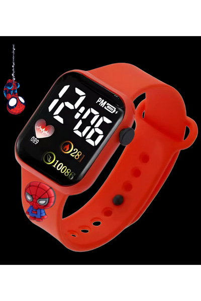 Onkatech Su Geçirmez Figürlü Dijital Led Ekran Işıklı Çocuk Saati