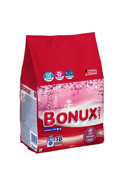 Bonux Automatic Laundry Detergent Color 3in1 Radiant Rose 1.17 Kg, 18 Washes