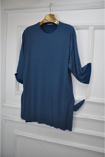 elma abone Plus Size Polka Dot Capri Sleeve Tunic