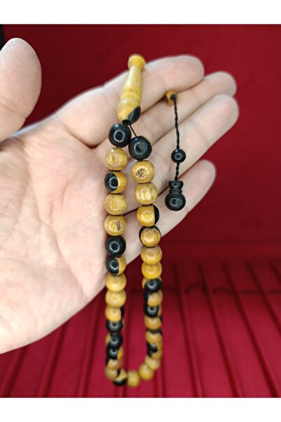 Anemore Collection مسبحة خشب الأبنوس قطع كروية لون شجرة سوداء 10 ملم T-805